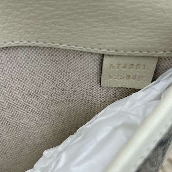 Women’s Gucci brown/white GG canvas web Ophedia Belt bag 80cm/32” adjustable - Picture 9 of 13
